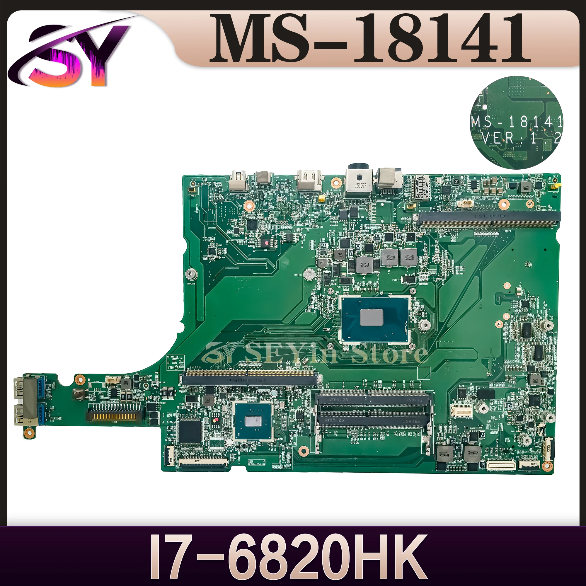 MS-18141 Mainboard For MSI GT80S GT80 GT82 MS-1814  Modern  Laptop Motherboard  I7-6820HK 100% Working