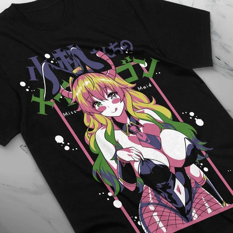 

Футболка Dragon Maid Tohru 2025 года Kobayashi-san Chi No Maid Dragon Girl Waifu Футболка Y2Y для обеих женщин Camisetas Surf Женские футболки