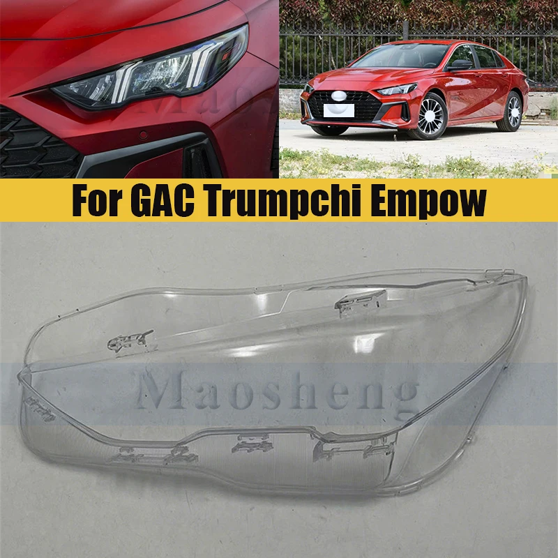 

Front Bumper Headlight Cover For GAC Trumpchi Empow 2021-2023 Cover Shell Shade Head Lamp Glass Head Light Lens Caps