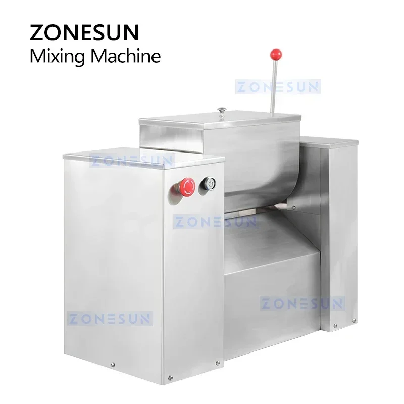 ZONESUN ZS CH10 10л порошковый миксер для зерна муки, блендер для пасты из нержавеющей стали, бытовой коммерческий производственный продукт, предварительная обработка