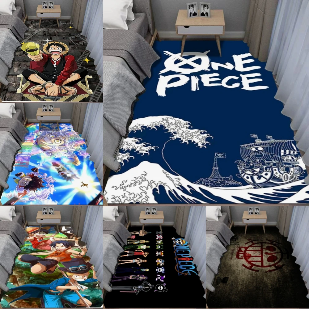 

MINISO Japanese One Piece Anime Carpet Boy's Bedroom Rug Living Room Gaming Floor Mat Nonslip Rug Washable Lounge Mats Gift