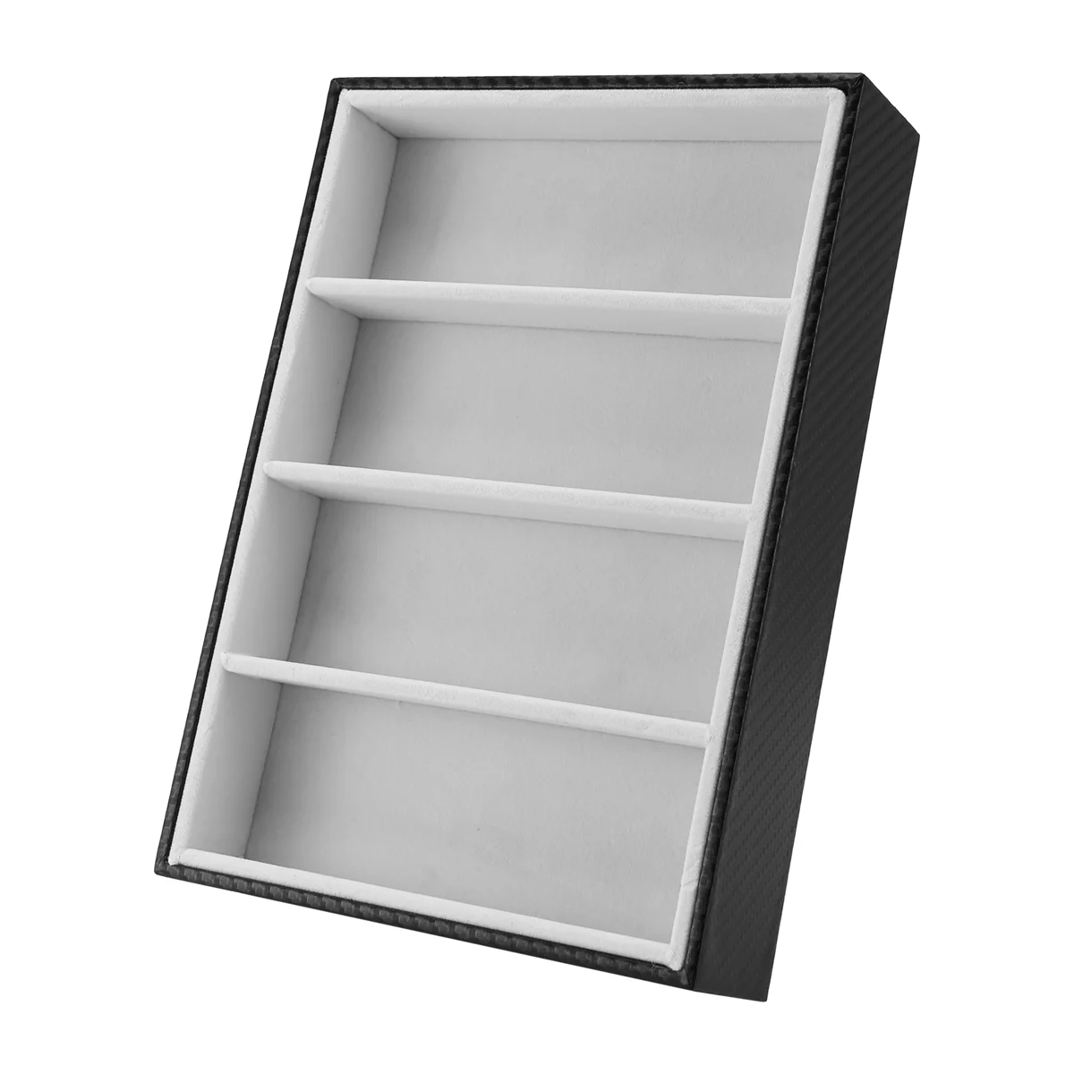A24P Sunglasses Display Glasses Cases 4 Grids Sunglasses Display Box Glasses Display Jewelry Organizer Tray - Black