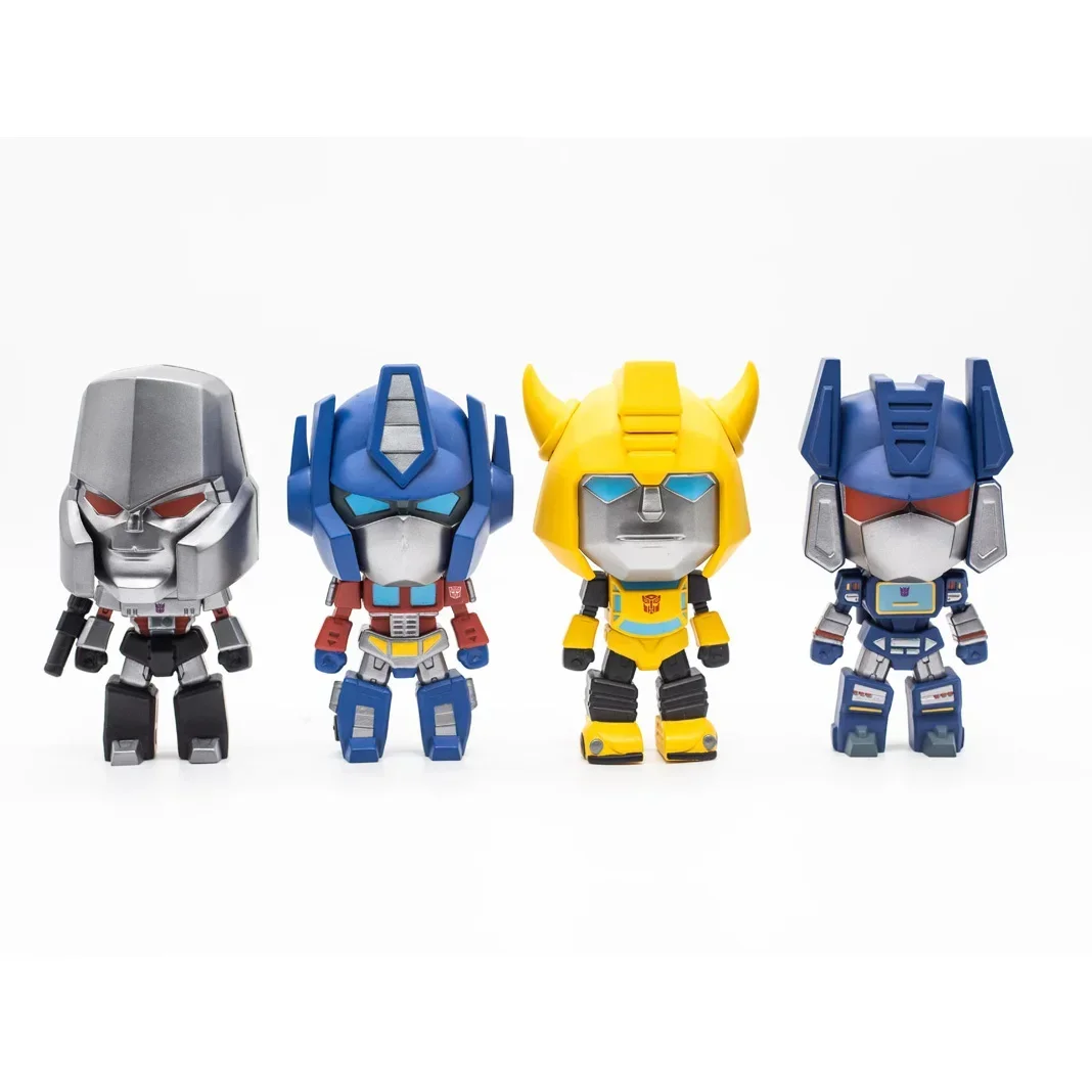 Hasbro Transformers Super Deformed Optimus Prime Megatron Bumblebee Doll Gifts Toy Model Anime Figures Collect Ornaments