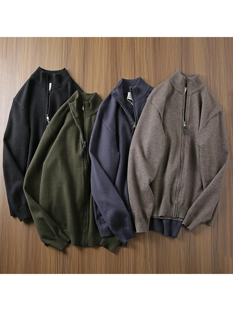

Soft Comfortable Casual Zipper Front Knitted Cardigan Men's Spring Autumn Sweater Jaet Faion Urban Sle Long Sve