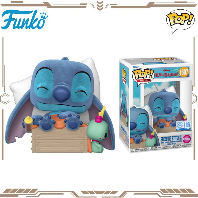 

Funko POP Disney Lilo & Stitch Sleping Stitch 1607, экшн-фигурки, игрушки для мальчиков и девочек, подарок, Коллекционная модель, украшения