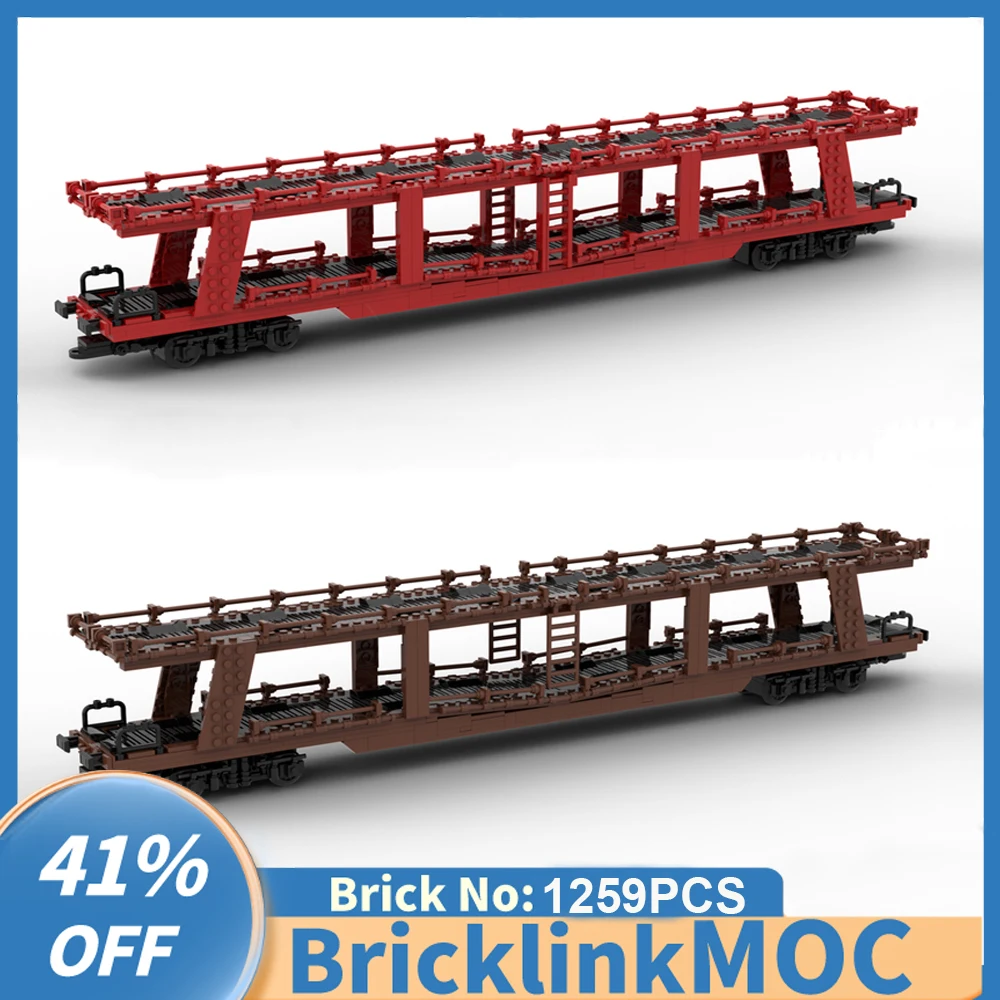 ใหม่ 1259PCS MOC Cityอุตสาหกรรม 4 เพลารถขนส่งWagon Cargo Trainรุ่นDIYสร้างสรรค์ไอเดียChildToyของขวัญเทคโนโลยีบล็อก