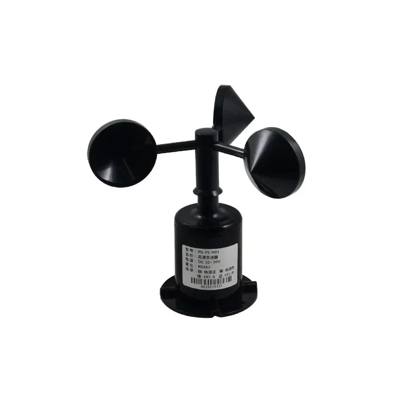 Wind Speed Sensor Transmitter Polycarbon Three Cup Anemometer Meteorological Wind Speed Monitoring RS485 Wind Speed Meter