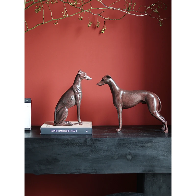 

Dix Rimmon Swiss Dog Du Binquan Art Advanced Sense Скульптура из смолы Настольные украшения для гостиной Аксессуары