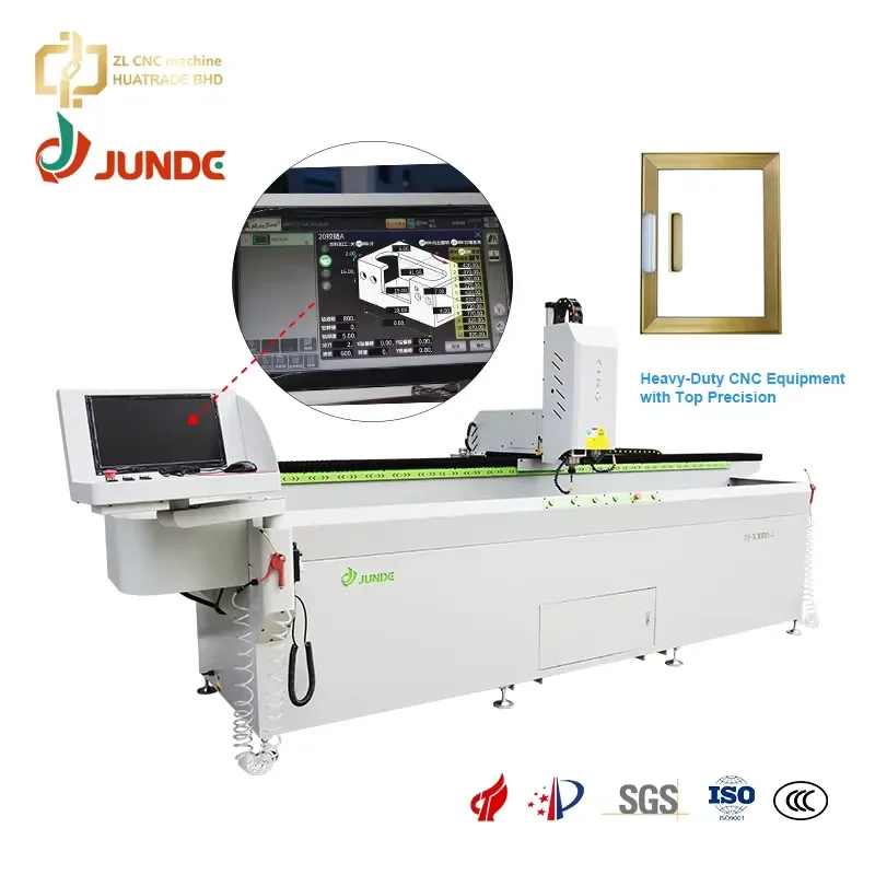 3 Meter CNC Four Axis 12.8KW Aluminum Drilling Milling Machine for Making Cabinet Window and Door