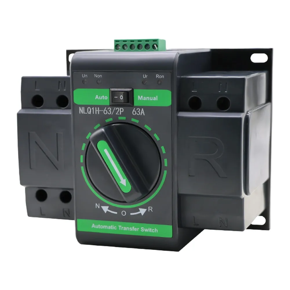 2P Dual Input Automatic Transfer Switch for Residential Solar and Grid Power 400V Three Phase 220V Single Phase