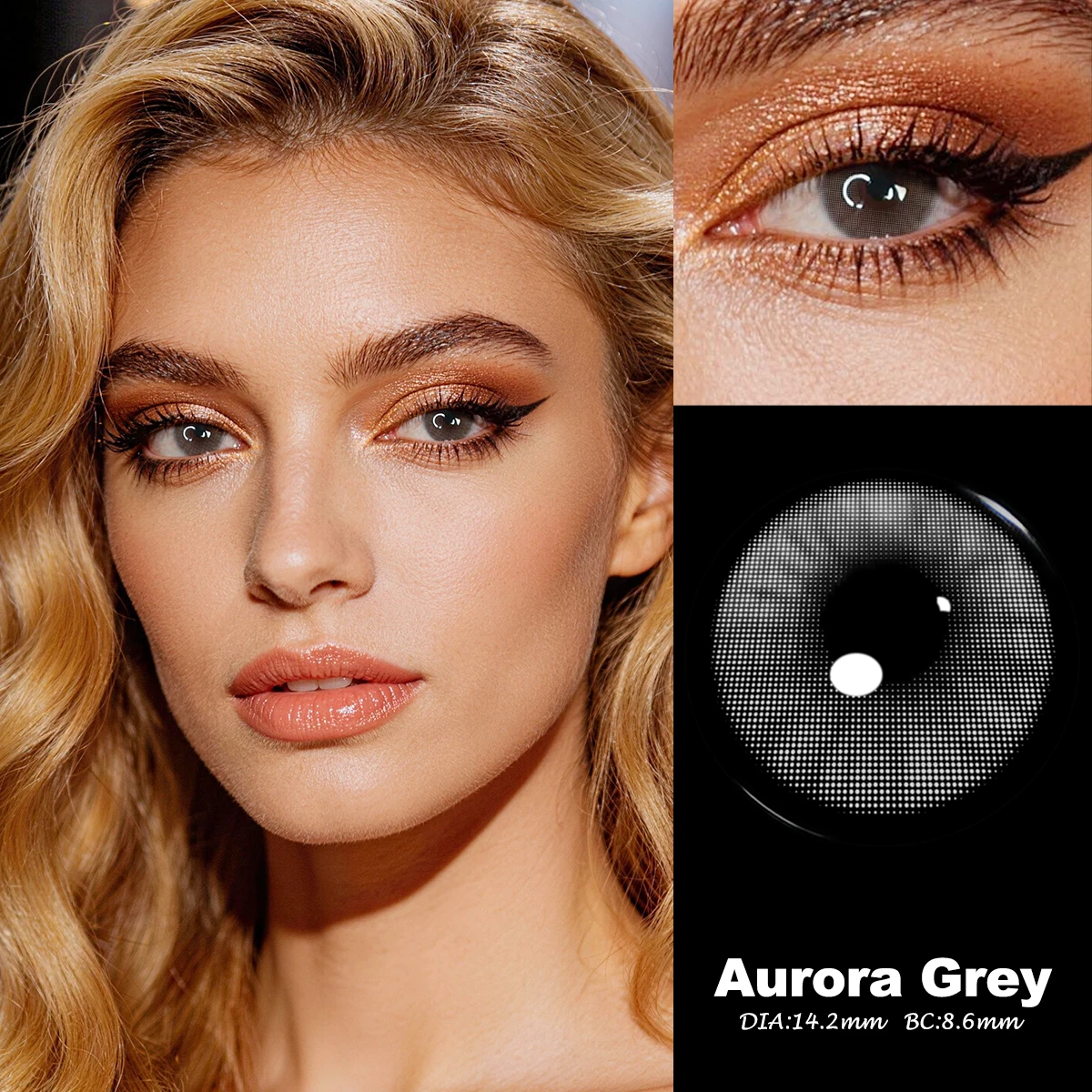 VISUASHOW Aurora Small Pupil Colored Contact Lenses 14.2mm Yearly Disposable Korea Design Natural Prescription Myopia Wholesale