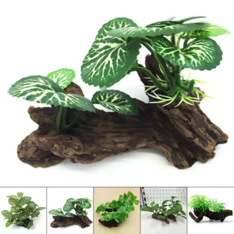 

Plastic Artificial Turtle Tree Trunk Driftwood Aquarium Fish Tank Reptile Cylinder Making Roots Plant Wood Decoration Ornament