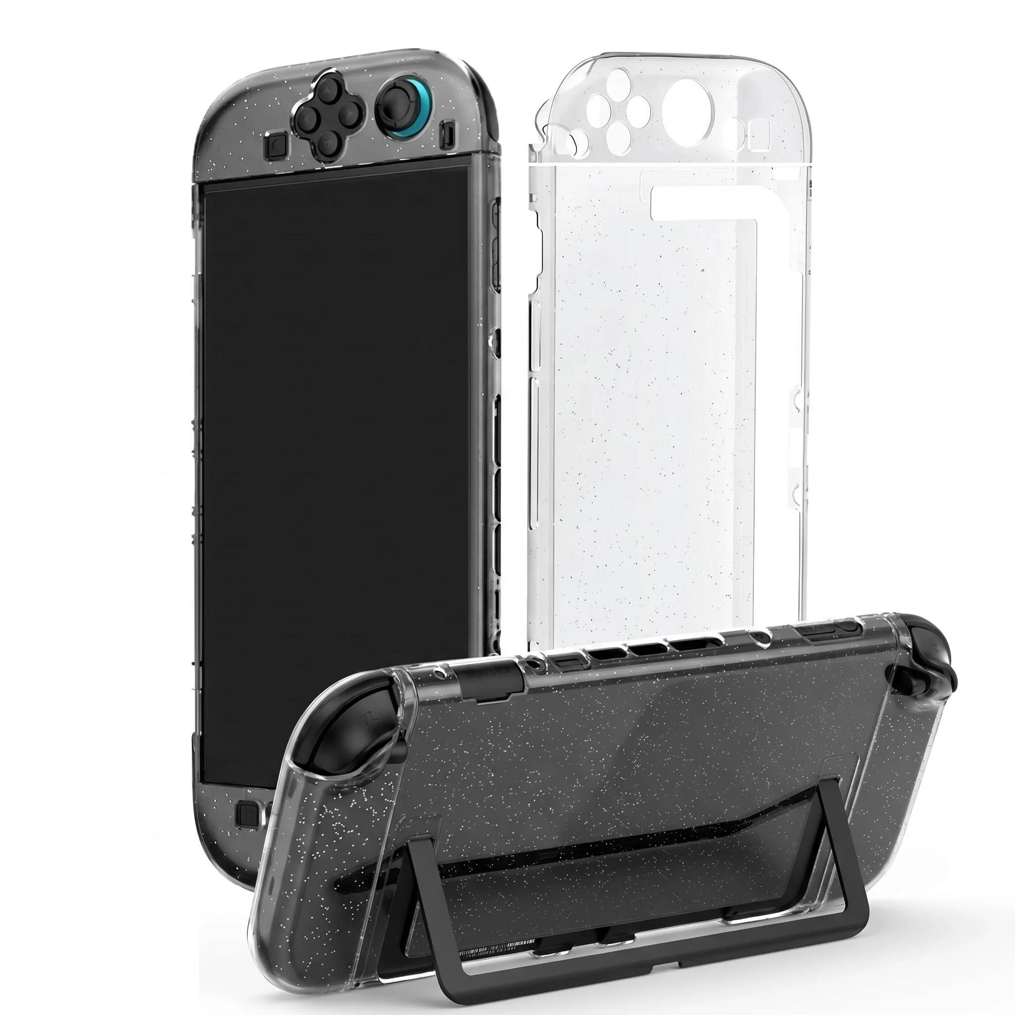 Dockable Glitter Case Shell for Nintendo Switch 2 Split Clear Cover for Switch 2 Joystick Controller Anti-Scratch Accessories