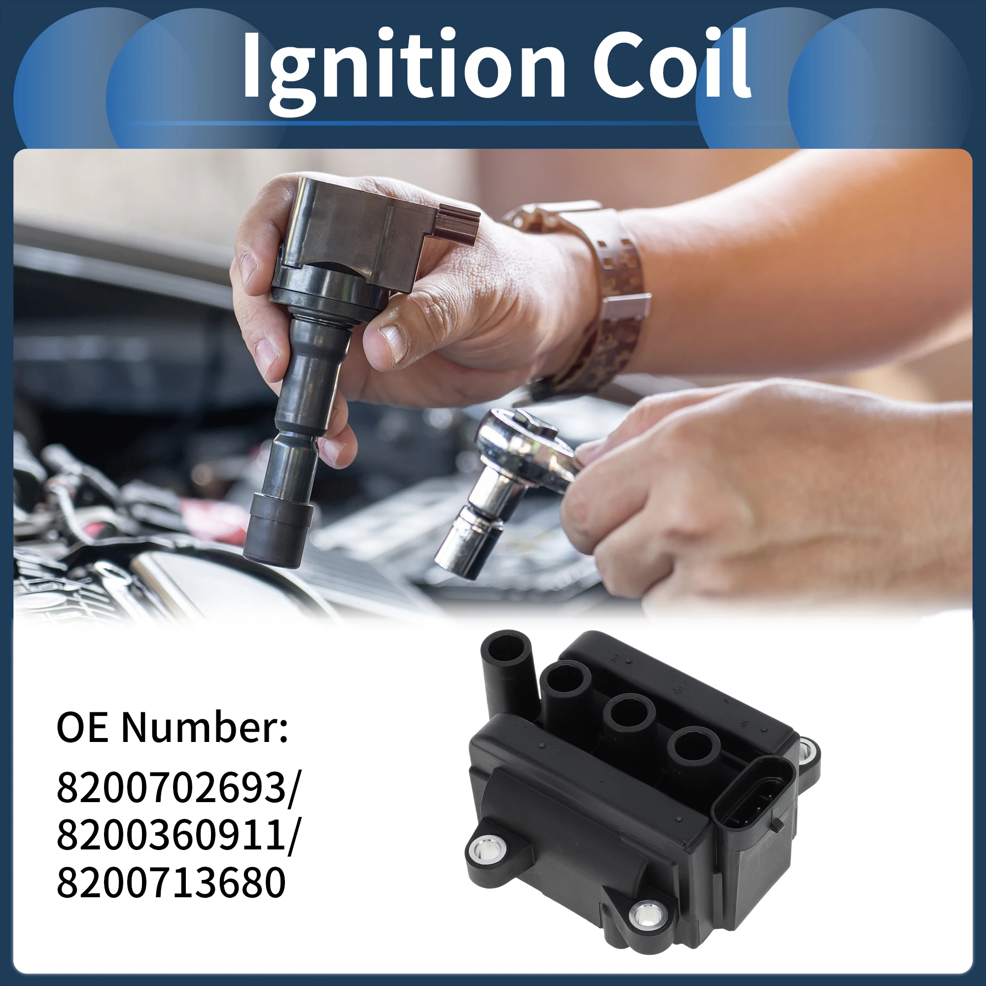 

UXCELL Пакет катушек зажигания No 8200702693 для Proton Savvy Hatchback 1,2 л