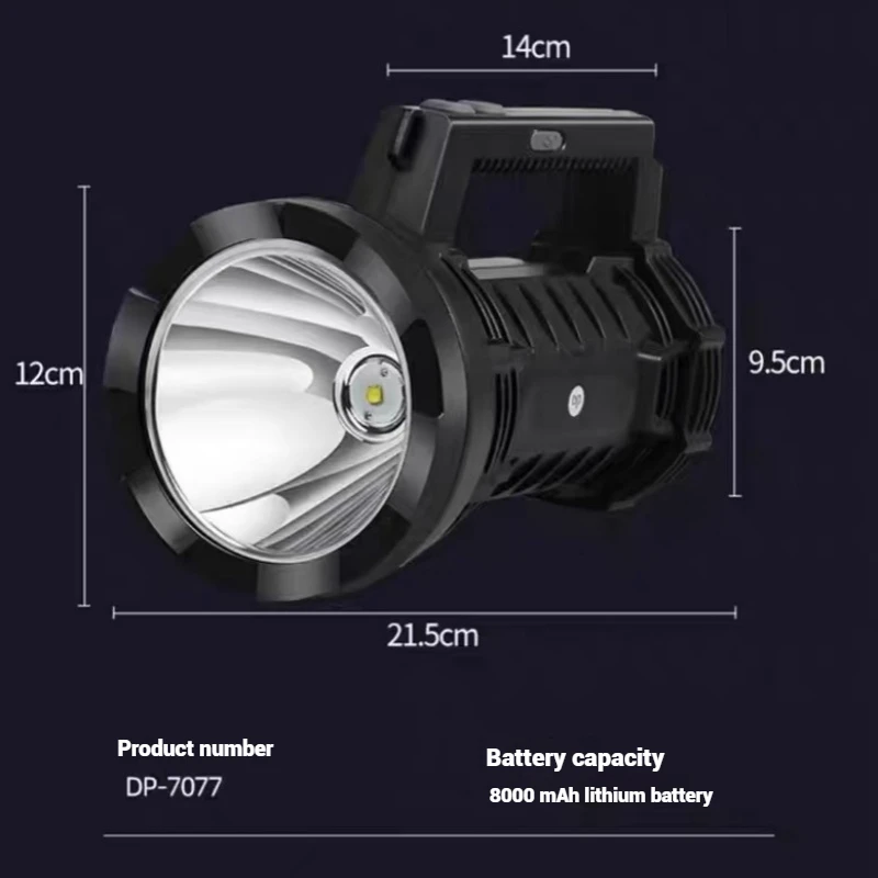 Strong Birght Portable Rechargeable spotlights 40W High power led flashlight USB Rechargeable Searchlight outdoor emergency Lamp