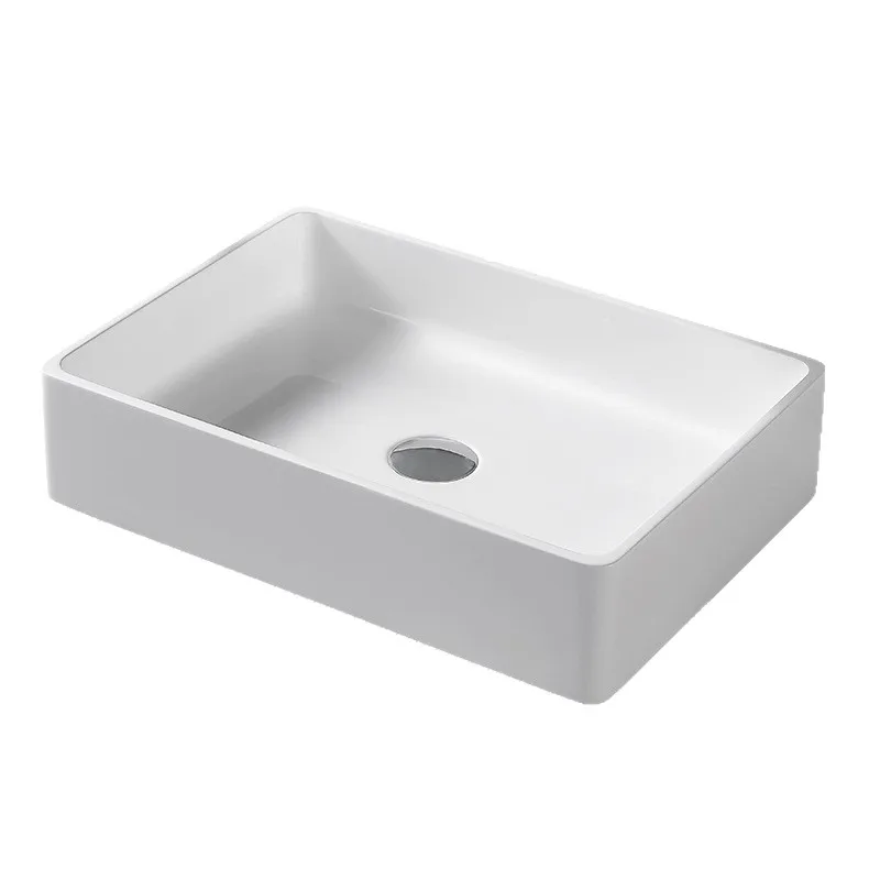 Artificial stone basin Household rectangular PMMA hotel B & B bathroom Balcony face wash basin Source factory