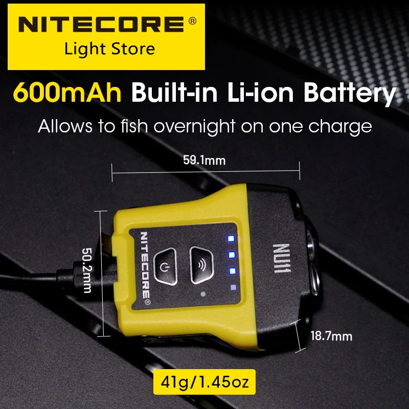 Originale NITECORE NU11 Cap Light Intelligent IR Motion Sensor Clip-on 90 ° angolo regolabile + batteria lampada Night Fishing Trekking