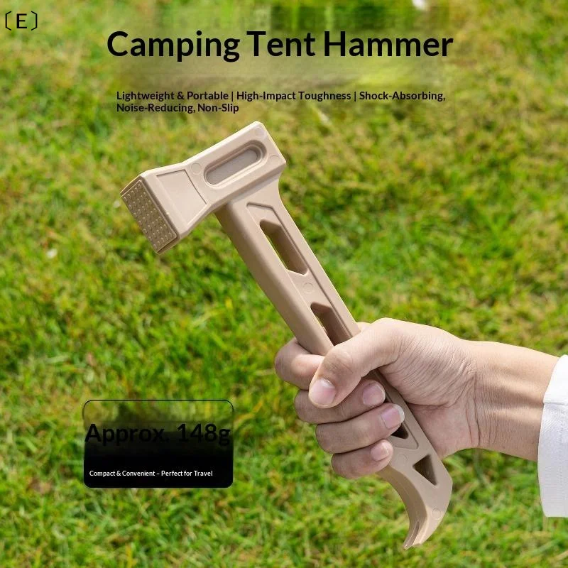 〔E〕Outdoor Light Weight Hammer Solid Color Pulling Nail Hammer For Camping Portable Ceiling Tent Ground Nail Hammer Tools