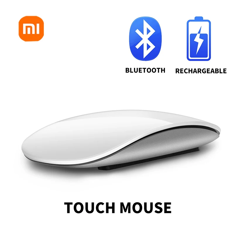 

Xiaomi Bluetooth Touch Wireless Mouse Rechargeable Silent Multi Arc Touch Mice Ultra-thin Magic Mouse For Laptop Ipad PC Macbook