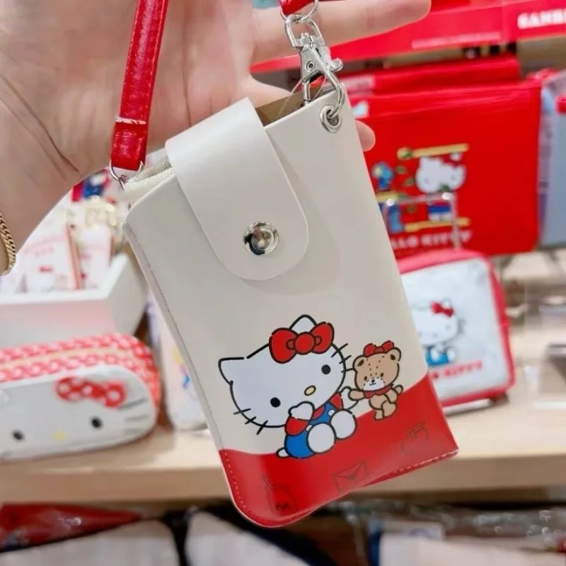 

Cartoon Hello Kitty Cute Girl Storage Bag Anime Peripheral Portable Pu Leather Glasses Case Children’s Birthday Gift
