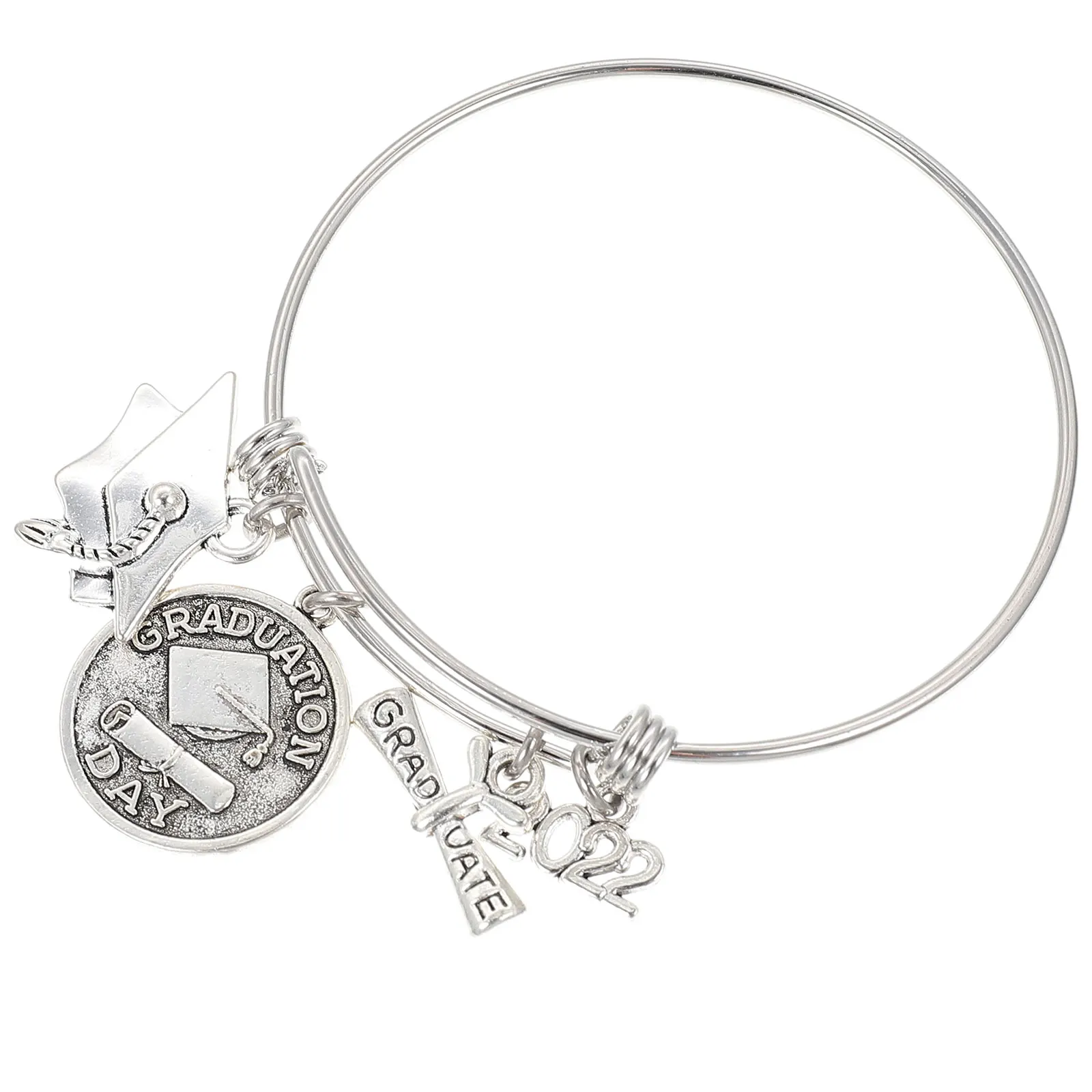 

The Gift Graduation Jewelry Bracelet Bracelets Charm Jewellery Silver Adjustable Bangle