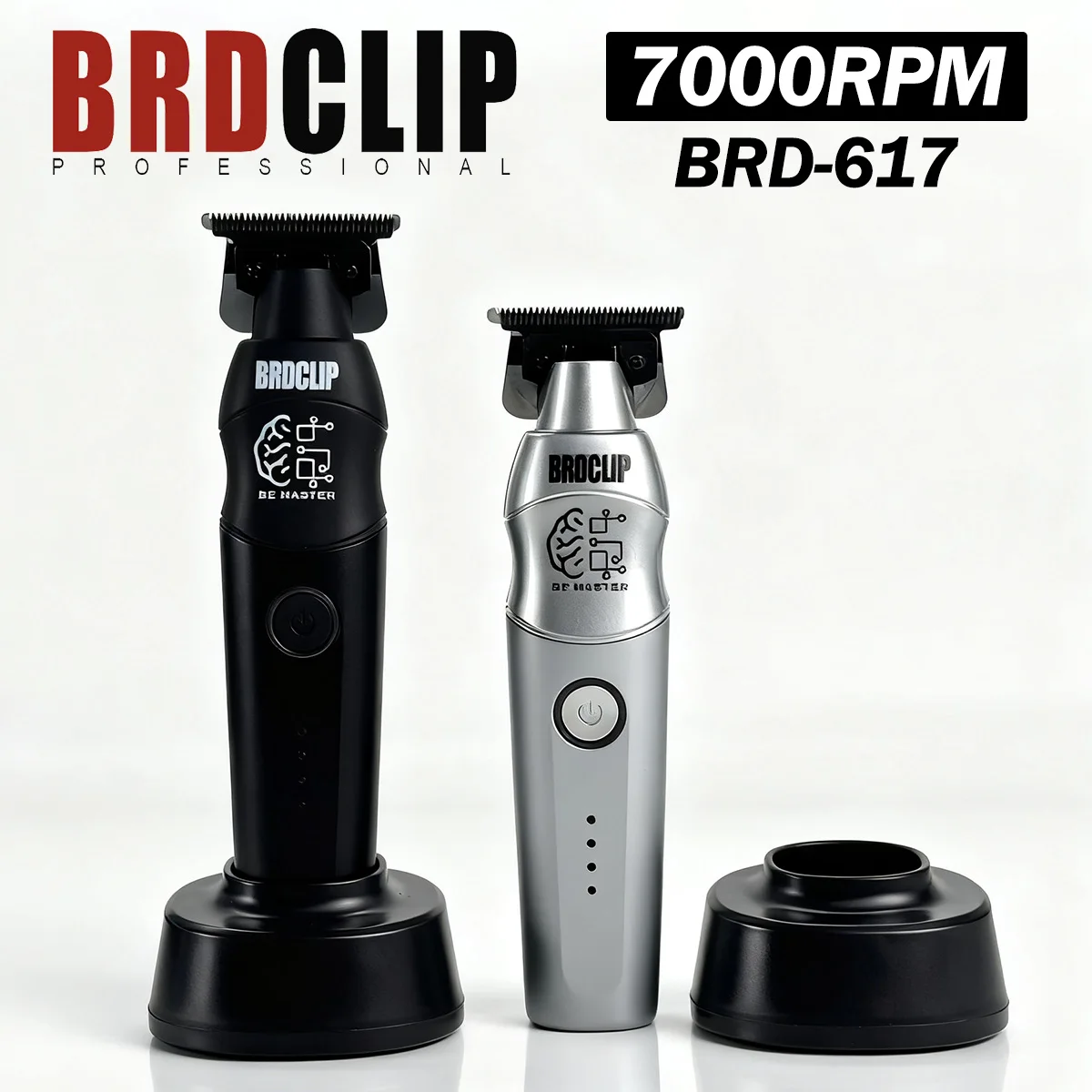 

BRDCLIP BRD-617 All Metal Professional Men's Hair Trimmer Electric Clipper DLC Ceramic Blade Salon Finisher Machine