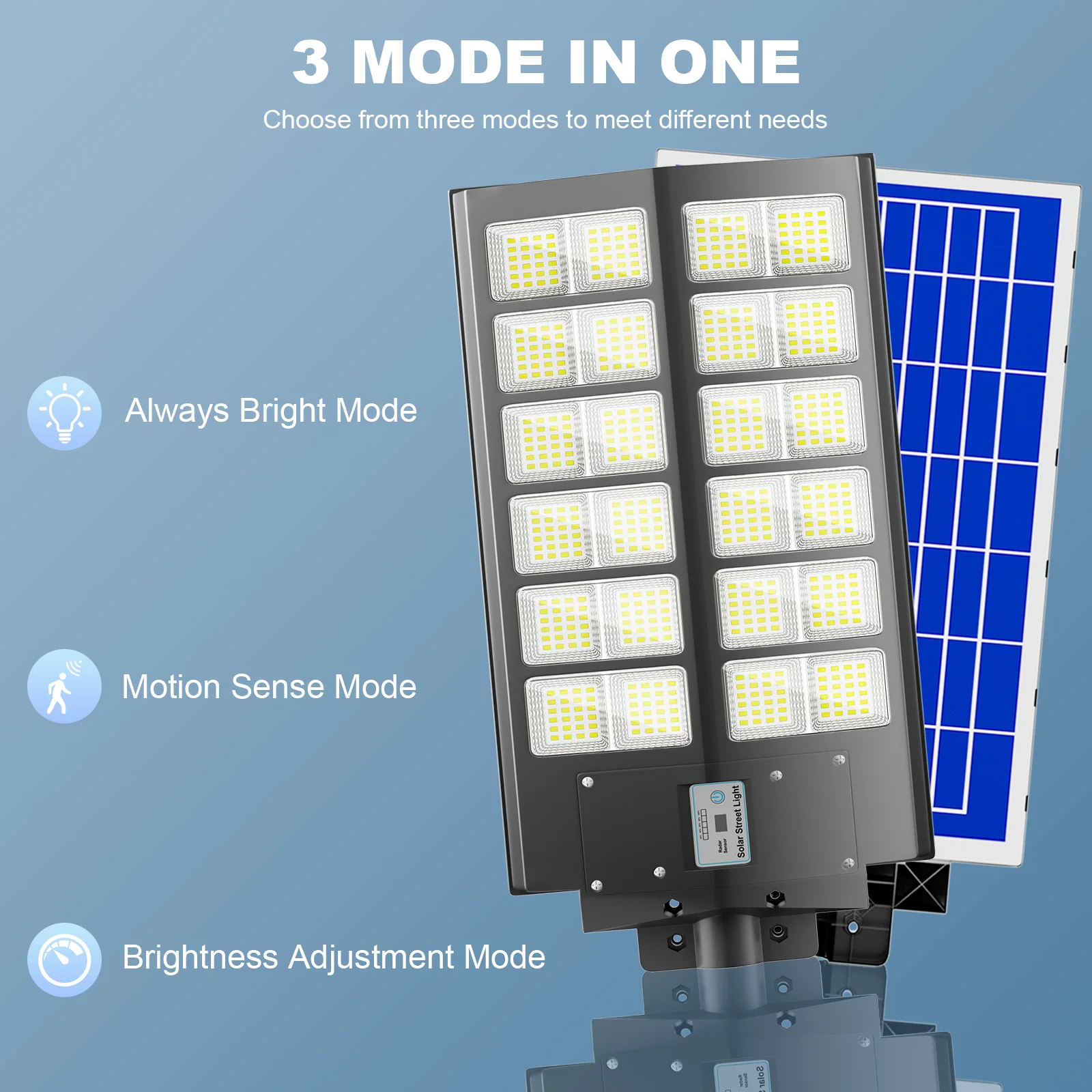 Outdoor Solar 5000W LED Lighting Fixtures 3-Piece Set, Waterproof and Durable, Perfectly Illuminates Your Outdoor Space