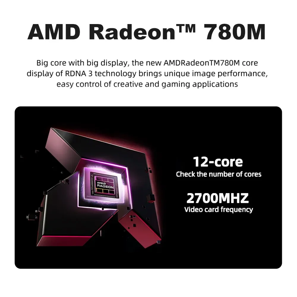 Topton Gaming Mini PC Dual LAN AMD Ryzen 5 7640HS ES USB4.0 2xDDR5 Windows 11 Pro Office Nuc Mini Desktop Computer WiFi6 BT5.2