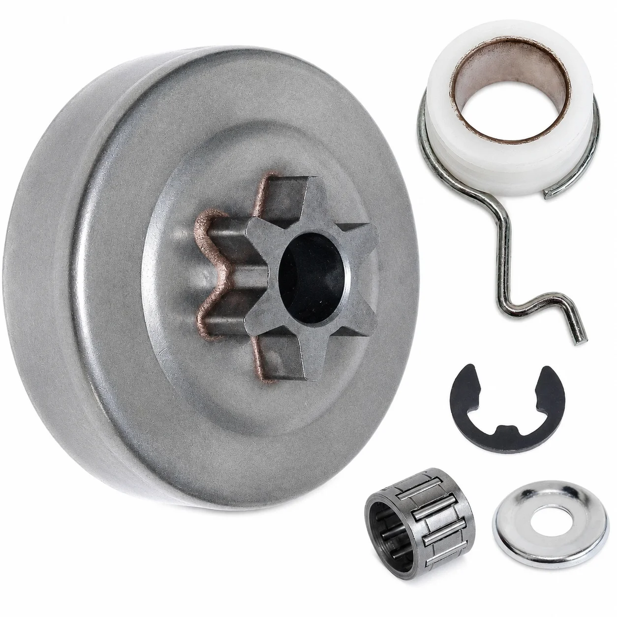 Clutch Drum Kit w/ Needle Bearing,Washer,Clip,Worm Gear 3/8