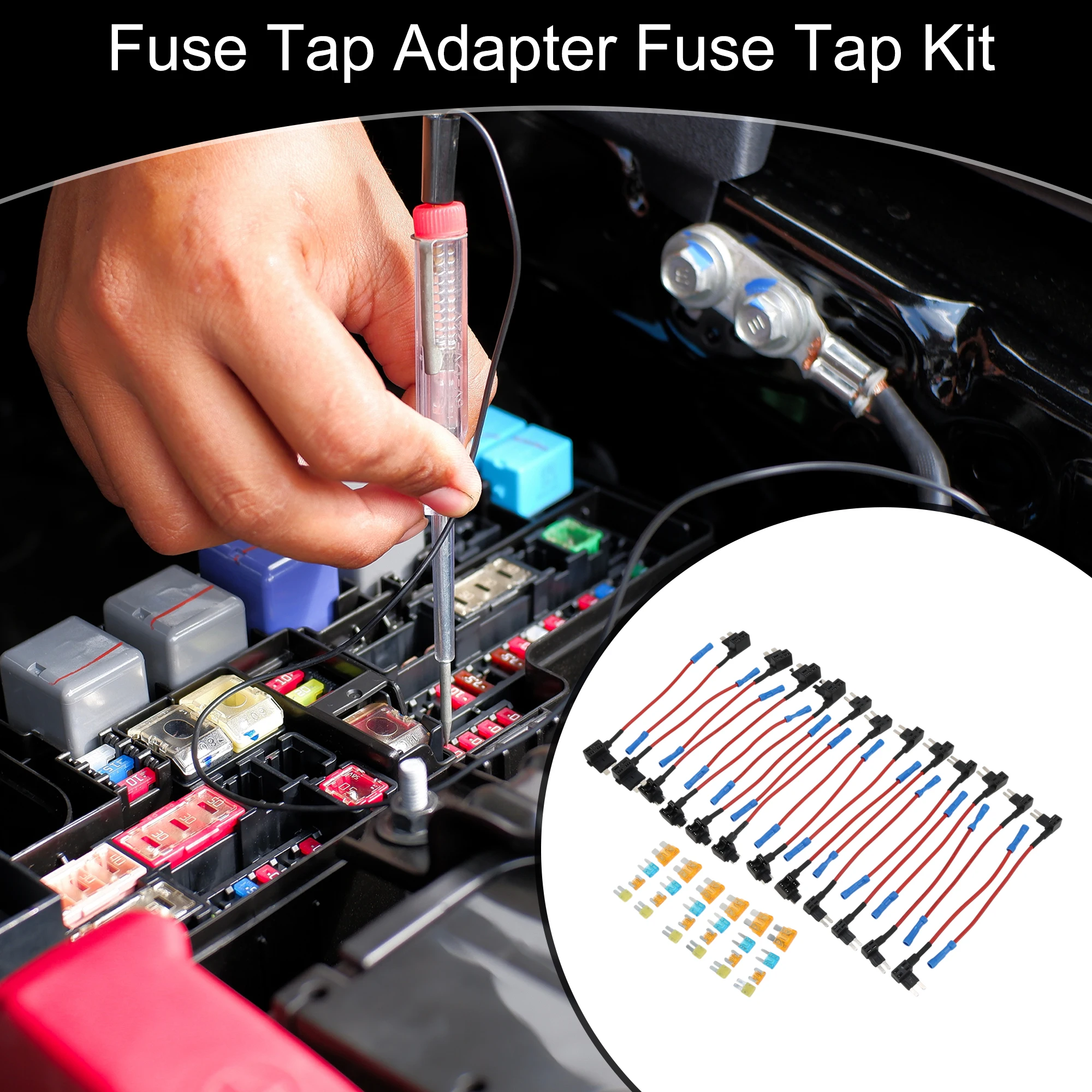 

UXCELL DC 32V обычный небольшой размер низкопрофильный адаптер микро предохранителя с 24 5A + 15A