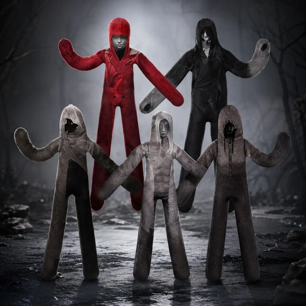 Game Homicipher Cosplay Plush Doll Joint Twistable Shape Abstract Cotton Doll Twisted Decompression Toy Xmas Gift Friend Gift