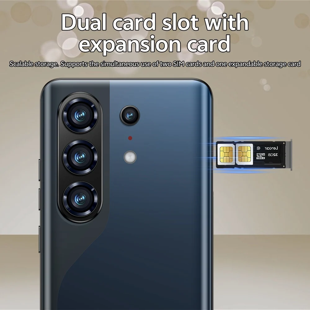K-Touch Smartphone 5G C26 Ultra Mobile Phones Android 22GB+2TB Cell Phone Smartphone 5G Dual SIM 7800mAh 7.3inch 8000mAh Battery Face Unlock Mobile Phone