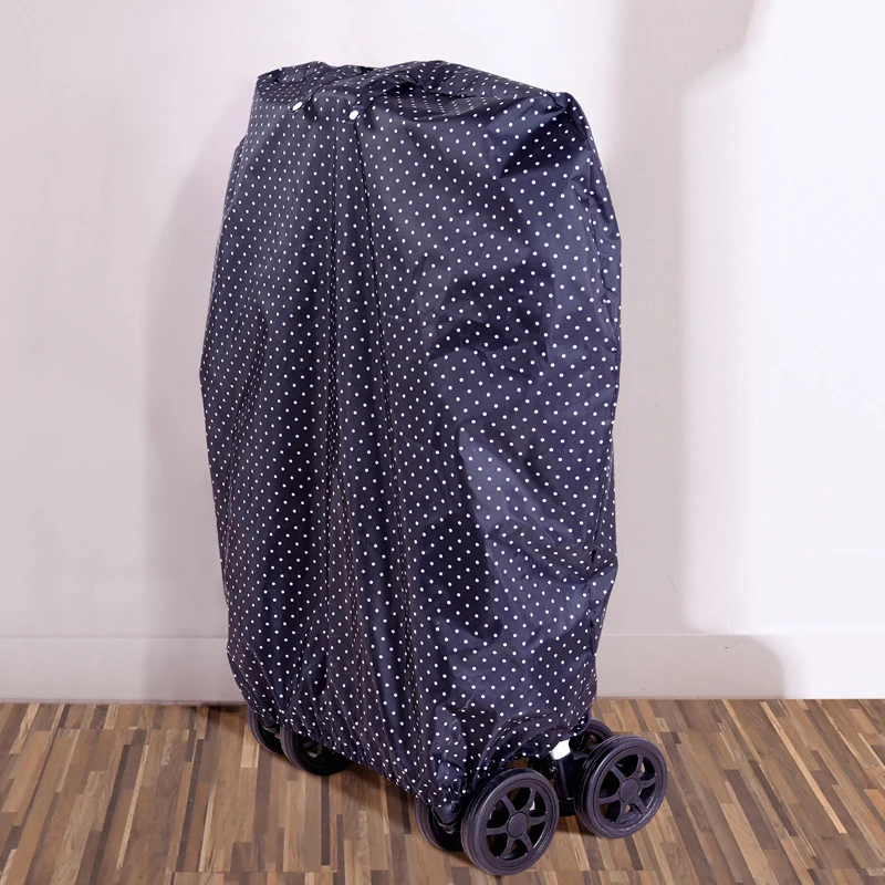 Stroller Waterproof Rain Cover Windproof Dust Shield Trolley Pushchair Storage Bag Laundry Shopping Outdoor Grocery Carts Covers