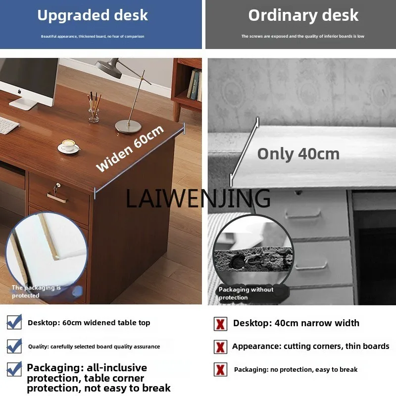 HLZ office staff desk and chair combination office boss simple computer desk