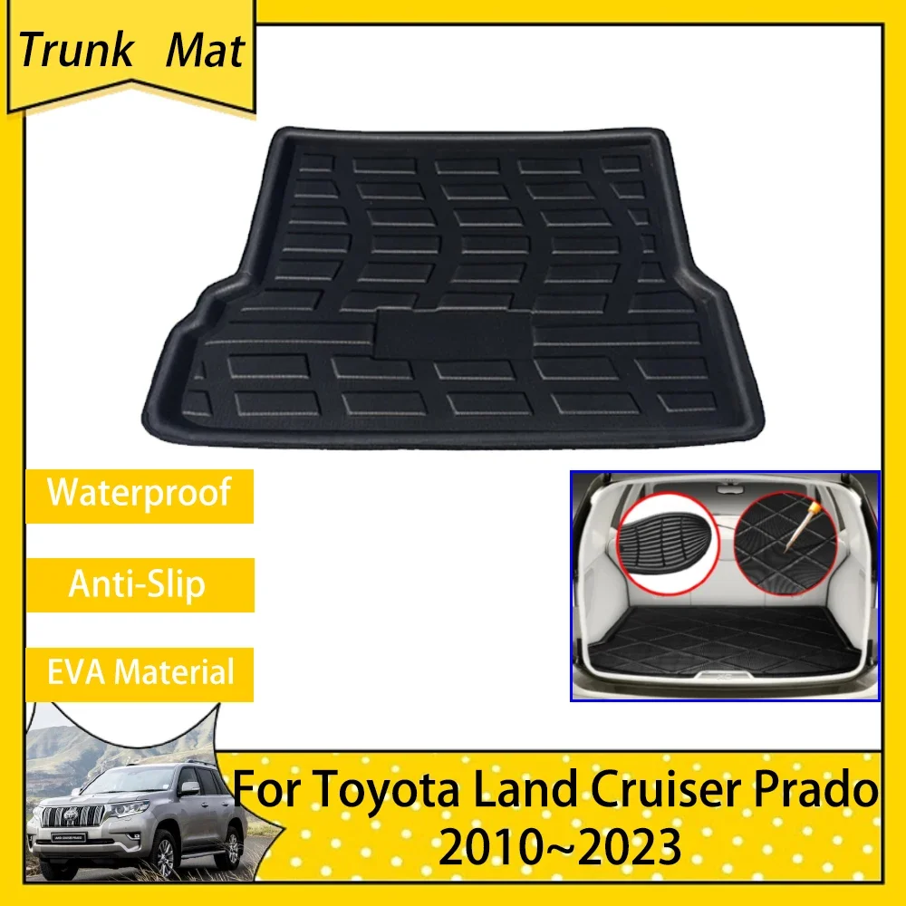 Car Trunk Mat for Toyota Land Cruiser Prado 150 J150 Lexus GX 400 460 2010~2023 Rear Boot Cargo EVA Carpet Accsesories 2020 2022