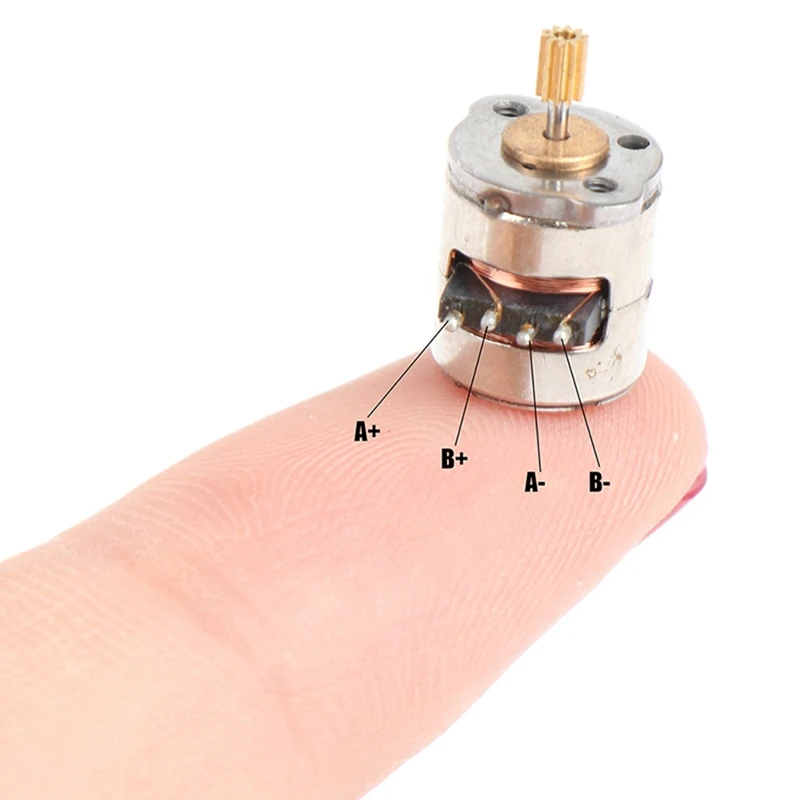 10Pcs/Pack Mini 2-Phase 4-Wire Stepper Motor Miniature Stepper with Gear Small Tiny Mini Motor Toy Engine DIY