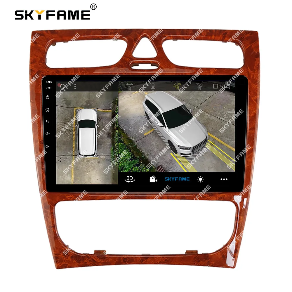 SKYFAME รถกรอบ Fascia อะแดปเตอร์กล่อง Canbus ถอดรหัส Android วิทยุ Dash ชุดแผงติดตั้งสําหรับ Benz W203 W209 C \ CLK Class