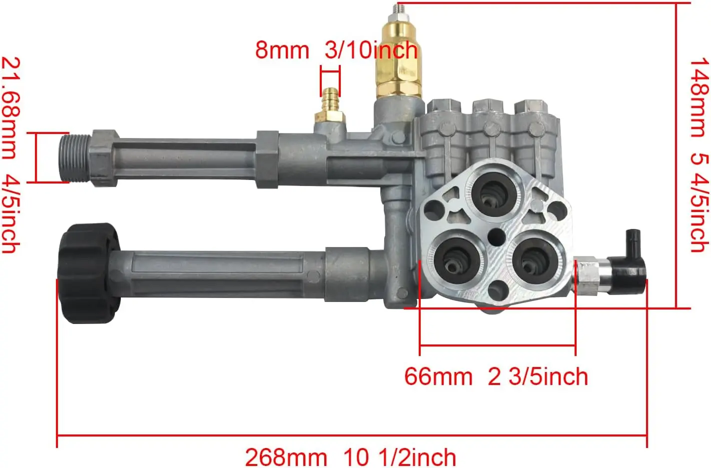 AR42940 Pressure Washer Pump Assembly for Troy Bilt AR RMW SRMW RMW2G20 23B 24 25 RMW2.2G20D 2.2G24 SRMW2.2G26 Replace AR42518 A