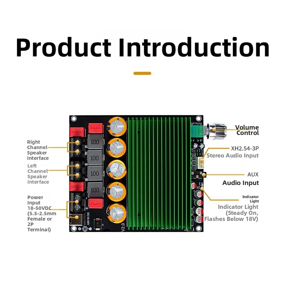 1pcs TPA3255 Dual Channel Digital Power Board 1200W High Power Hi-Fi Audio For DIY Speaker Sound System
