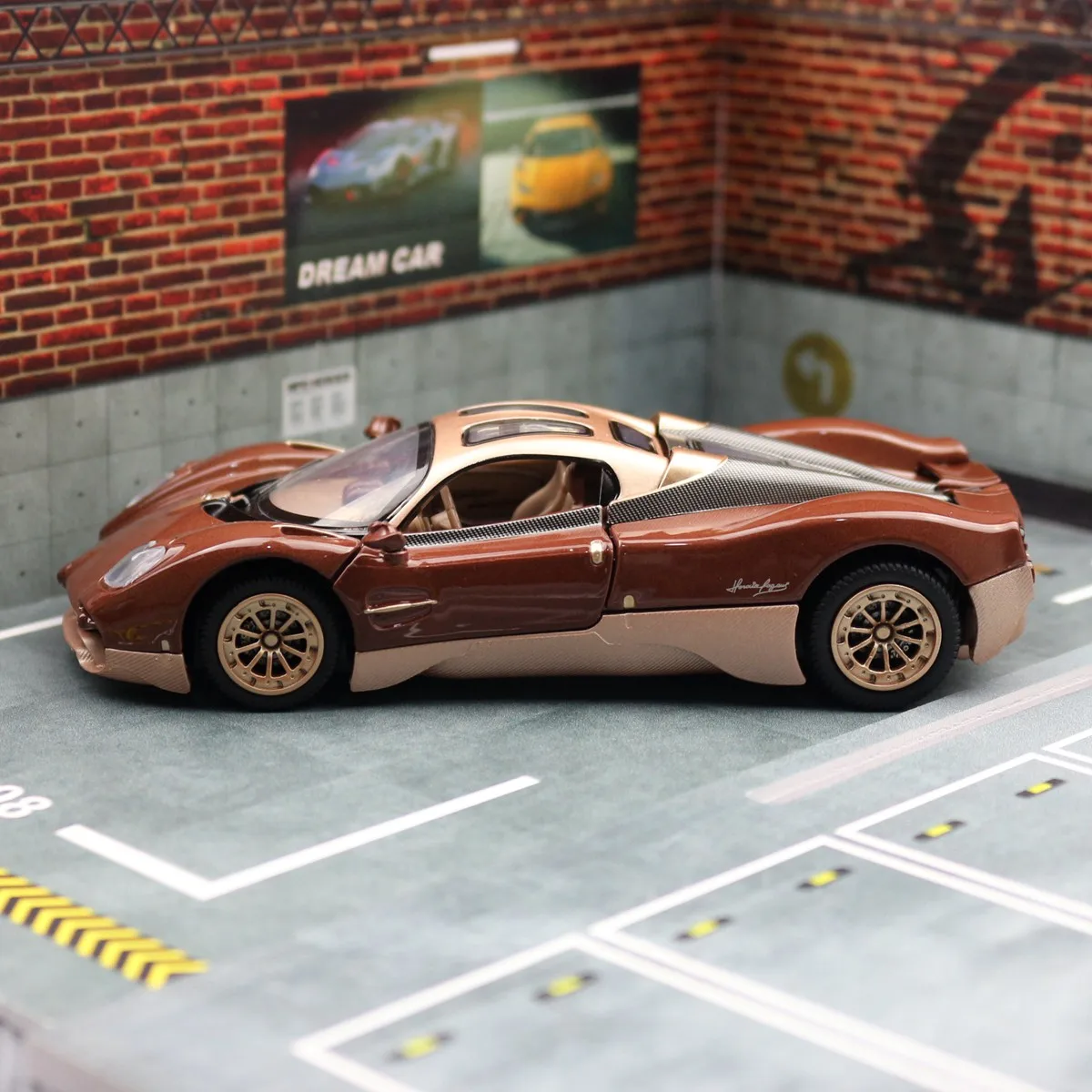 1/32 Pagani Utopia Spielzeugauto Modell CCA 1:32 Druckguss Metall Miniatur Super Sport Sound & Licht Sammlung Zurückziehen Geschenk für Jungen