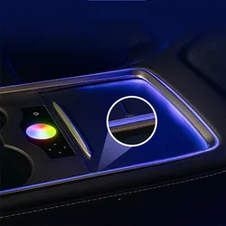 Prezzo di fabbricazione 6W 128 colori luce d'atmosfera luci ambientali per interni automobilistici Kit di luci a Led per parti Tesla Model 3 o Y