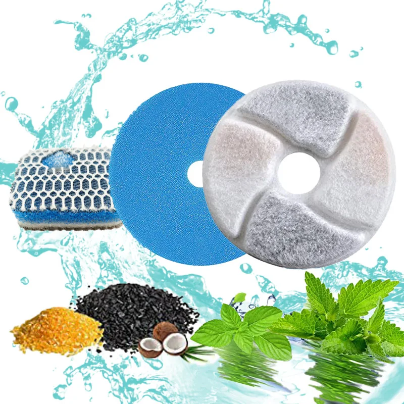 12/4 Sets Replacement Activated Carbon Filter for Square Stainless Steel Cats Water Fountain Resin water purification Filters