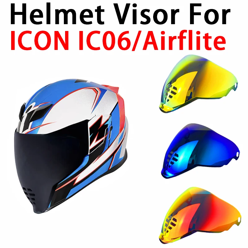 

Airflite Visor for ICON Airflite IC06 Face Shiled Lens Uv Protected Viseiras Capacete Moto Motorcycle Helmet Accessories
