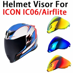 Airflite Visor for ICON Airflite IC06 Face Shiled Lens Uv Protected Viseiras Capacete Moto Motorcycle Helmet Accessories