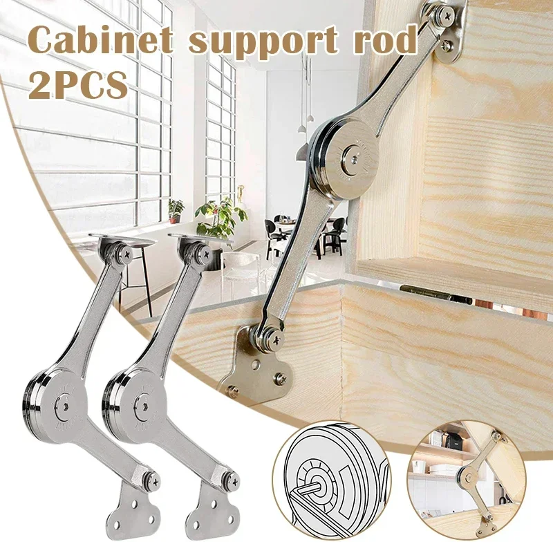 1PCS Hydraulic Randomly Stop Hinges Kitchen Cabinet Door Adjustable Polish Hinge Furniture Lift Up Flap Stay Support Hardware