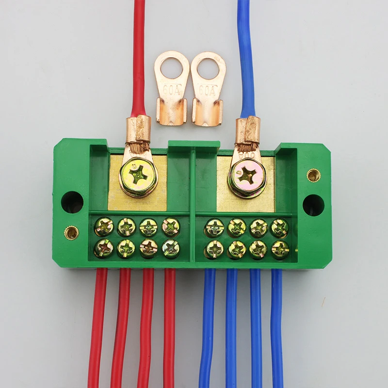 Wire Terminal Box Single Phase 2-IN 6/8-OUT FJ6/JHD Household Wire Connector Terminal Block