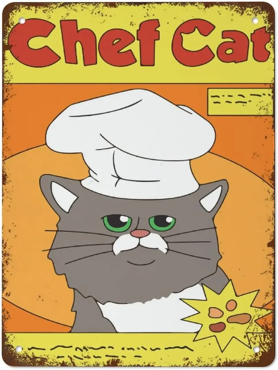 Bobs Burgers Chef Cat Treats Poster Pet Print Chef Cat There's No Business Like Mr. Business Vintage Tin Sign Metal Sig sign