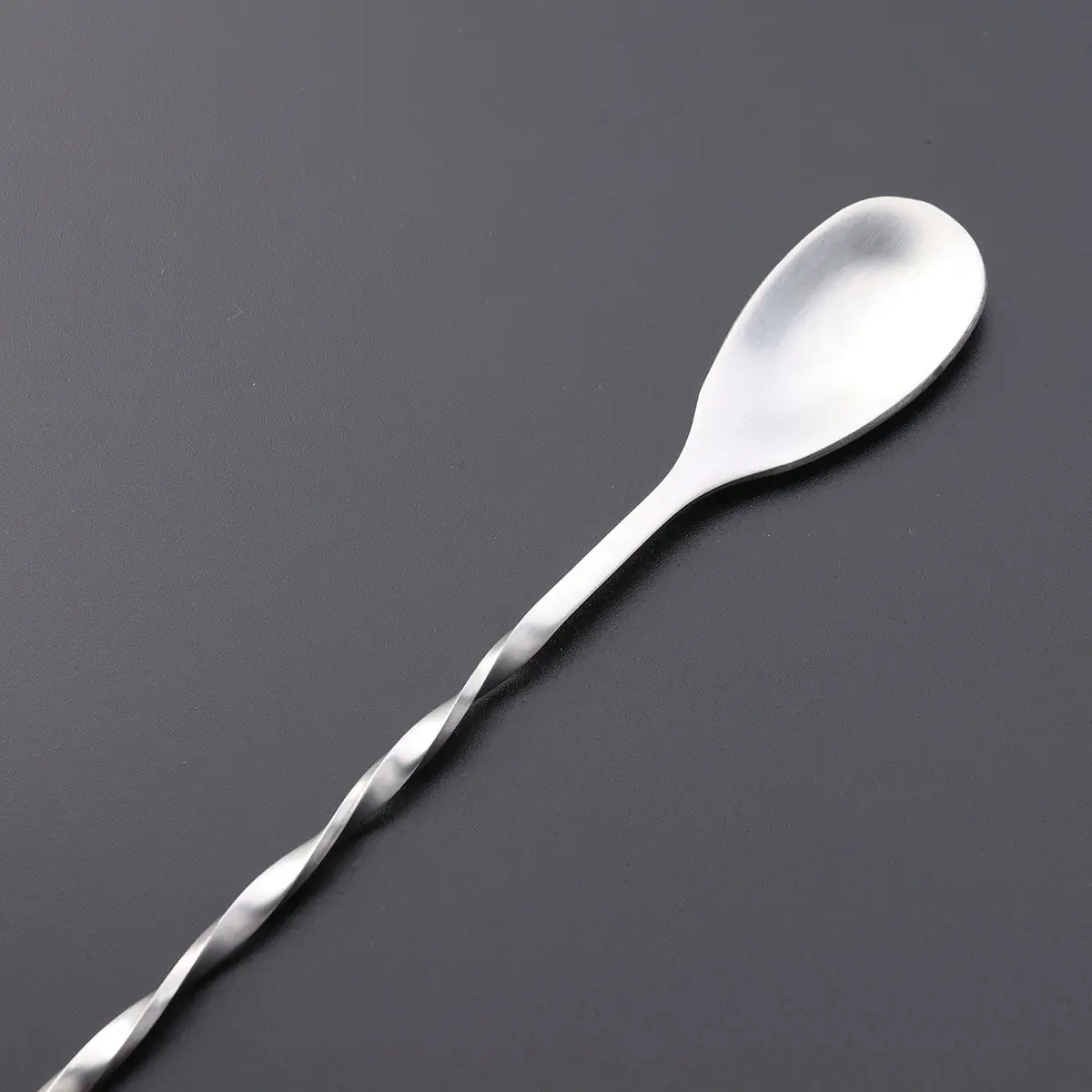 304 Stainless Steel Long Handle Twisted Spoon Mixing Fork 32Cm Cocktail Stirrer Swizzle Stick Bar Tool Dishwasher Safe Rust