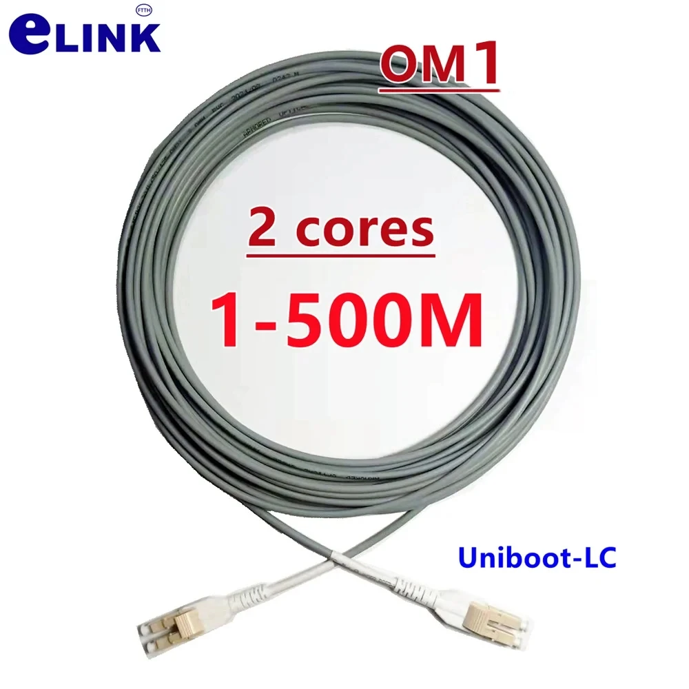 Uniboot-LC Armored jumper 1-500M 2 cores optical Patch Cord OM1 MM 120m 100m 50m 150m 200m 2C ftth 2 fibers LC-LC multimode