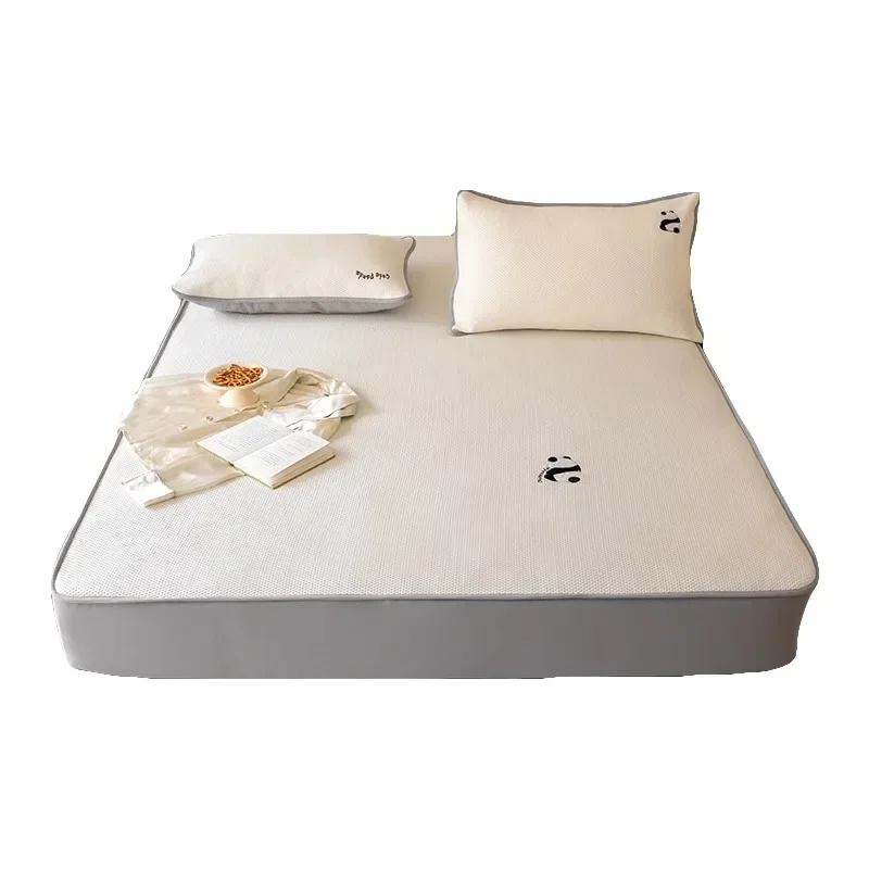 Summer cartoon ice silk mat three-piece set